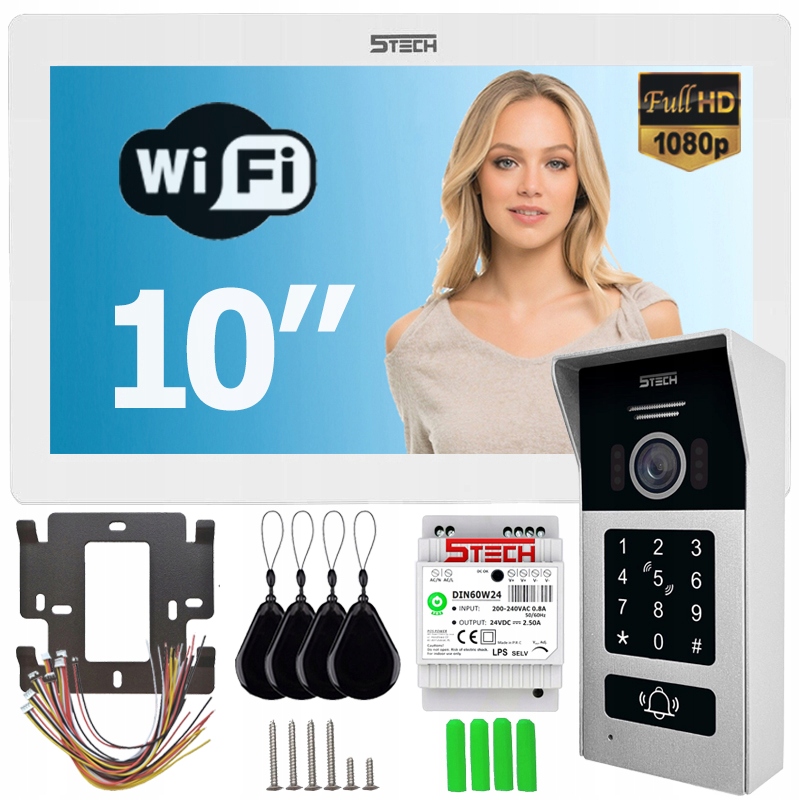 Digitálny WiFi videovrátnik 5TECH 2 monitory 10'' bi